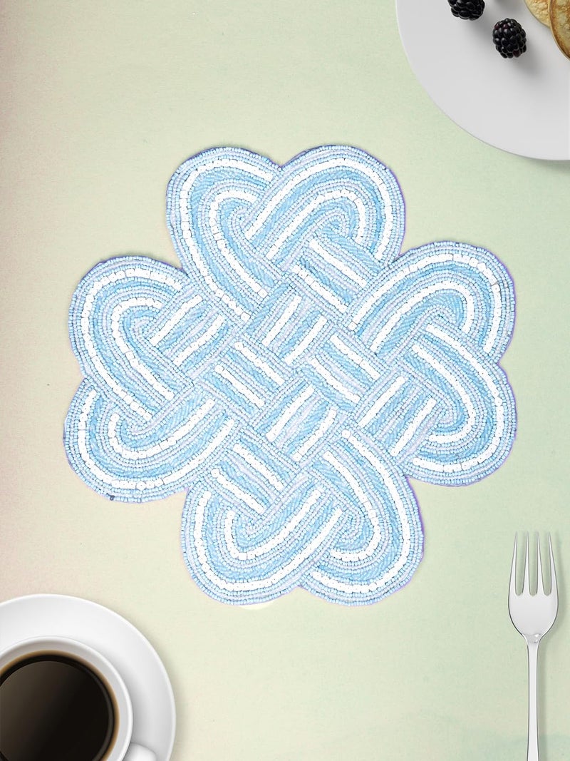 Purina Decorative Handmade Beaded Round Placemat/RunnerPerfect for Table Dia 14 inches (35 X 35 CM)-TR0014-round - Image 4