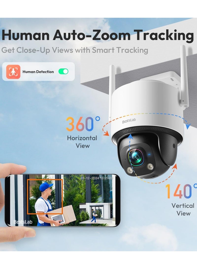 Botslab W317 3K 5MP Outdoor Smart Camera – AI-Powered, Color Night Vision, Auto Human Tracking, Two-Way Audio, Vehicle & Parking Monitoring - Image 1