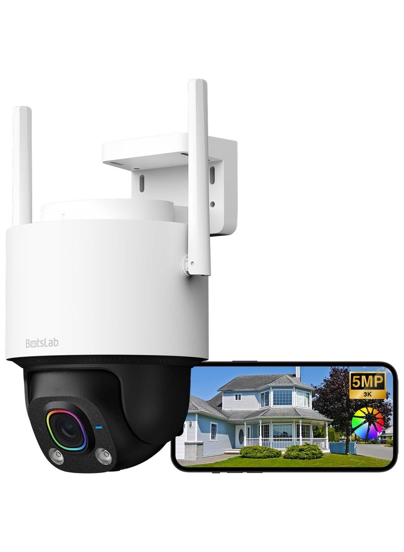 Botslab W317 3K 5MP Outdoor Smart Camera – AI-Powered, Color Night Vision, Auto Human Tracking, Two-Way Audio, Vehicle & Parking Monitoring - Image 2