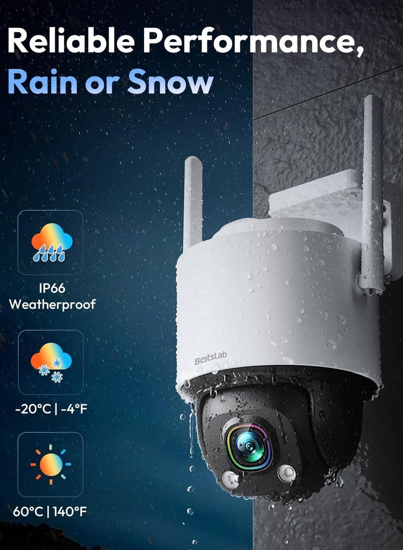 Botslab W317 3K 5MP Outdoor Smart Camera – AI-Powered, Color Night Vision, Auto Human Tracking, Two-Way Audio, Vehicle & Parking Monitoring - Image 3