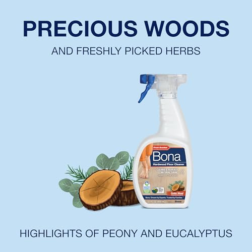 Bona Hardwood Floor Cleaner Spray - 32 fl oz - Cedar Wood Scent - Refillable - Residue-Free Floor Cleaning Solution for Wood Floors - Image 4
