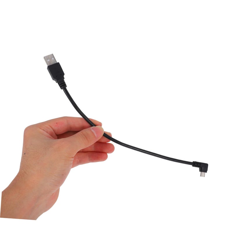 Right Angle Micro USB Cable 1m Braided Cord Dual Elbow Design for Easy Plug - Image 4