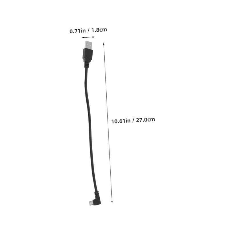 Right Angle Micro USB Cable 1m Braided Cord Dual Elbow Design for Easy Plug - Image 3