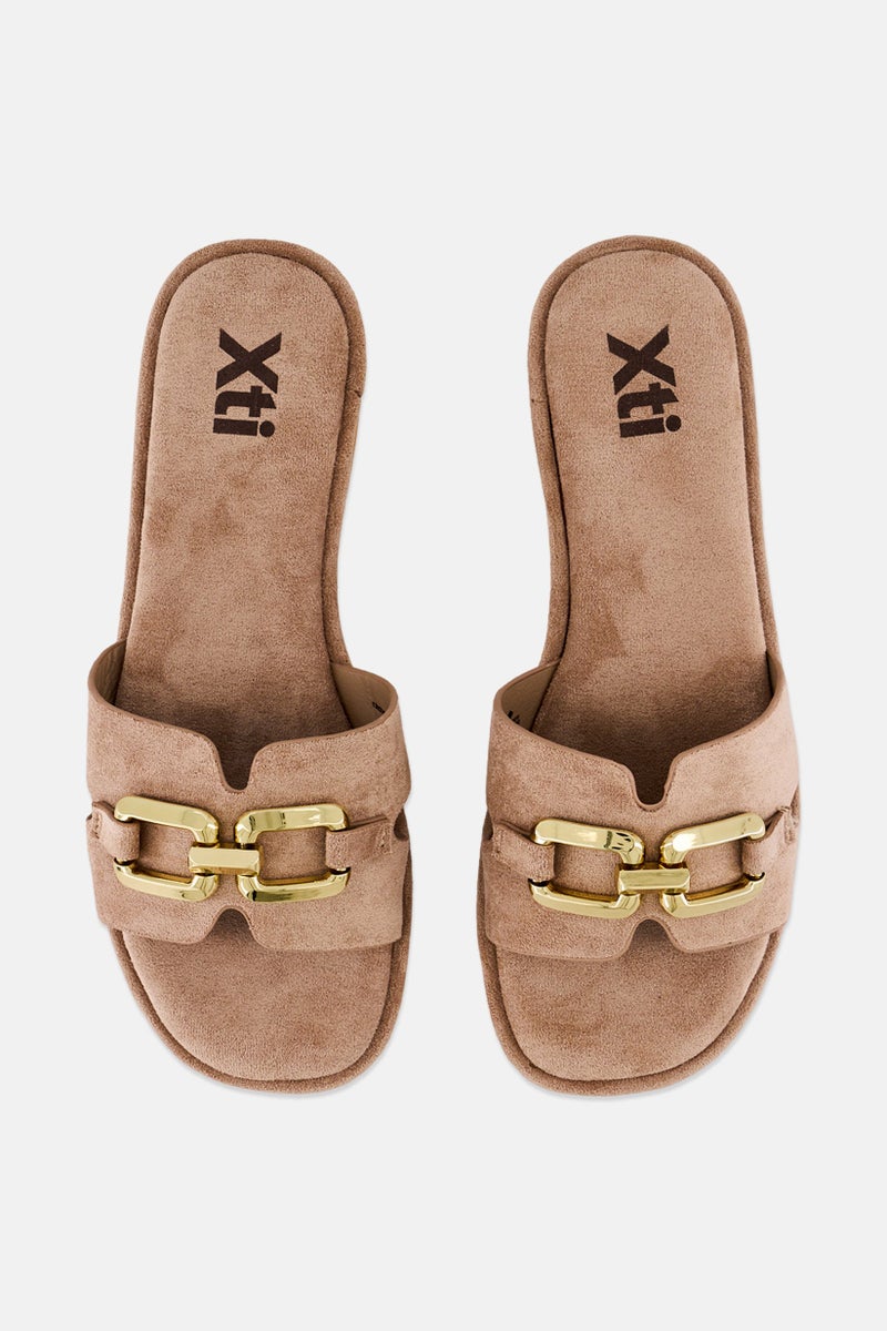 Xti Women Slip On Flats, Beige - Image 3