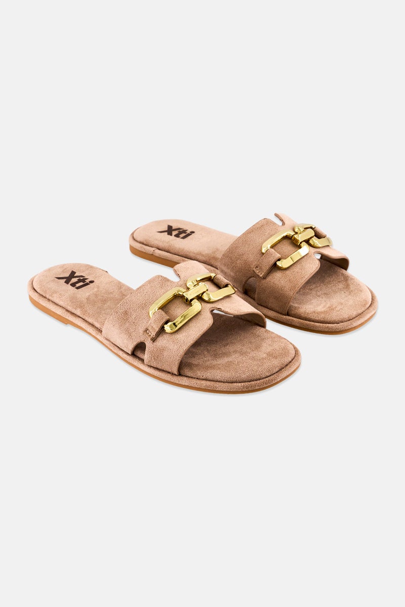 Xti Women Slip On Flats, Beige - Image 1