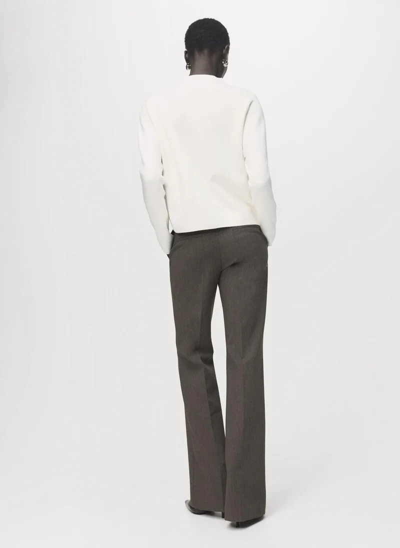 MANGO Knitted sweater with perkins neck