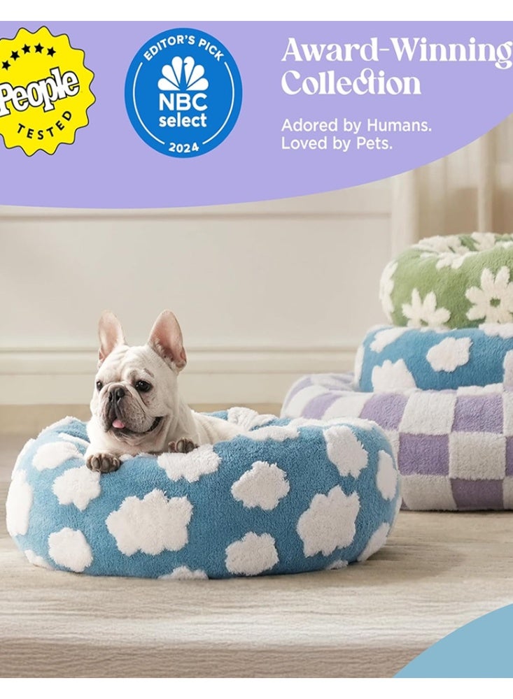 Malaksky Pet  Bed, Washable Round Cute Pet Beds for Indoor Cats and Dog, Super Soft Corduroy Kitten Bed with Anti-Slip Bottom, 24''x24''x10'', - Image 5