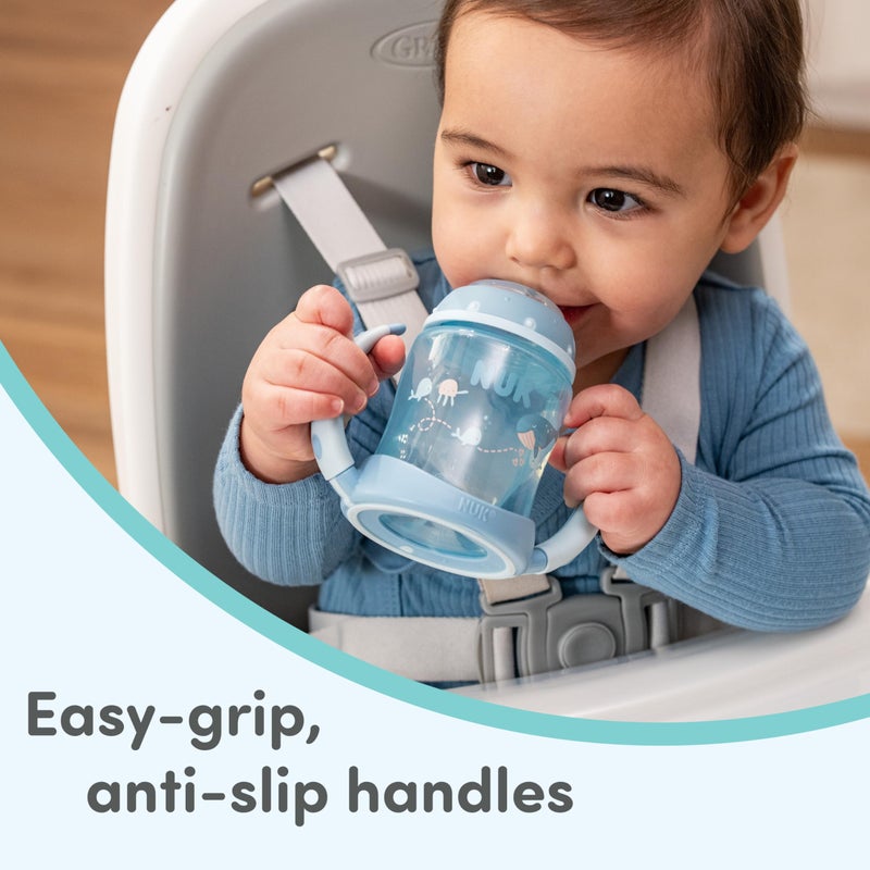 NUK First Choice Learner Cup 2.0, 5 oz. Sippy Cup with Handles, Spill Proof, Leak Proof Soft Straw Cup, 2-pack - Image 4