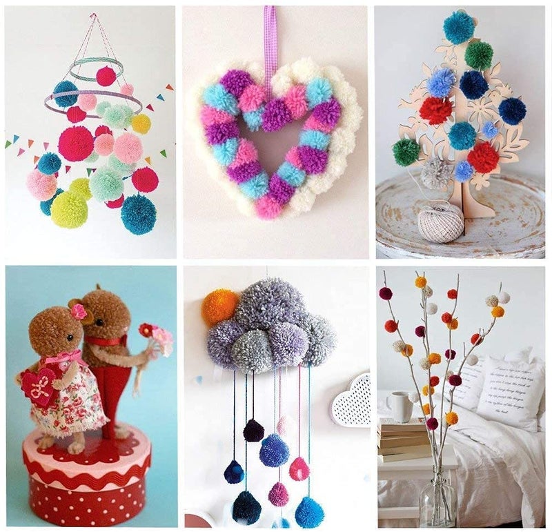 JERN ® مجموعة صانعي بوم بوم بأحجام 4 لصنع كرات الصوف لأدوات الحرف اليدوية DIY - Image 4