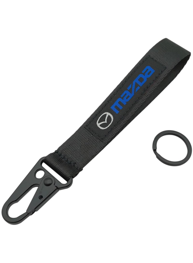 mazda Elegant Car Key Chain With Premium Fabric Strap Home Keychain - Image 2