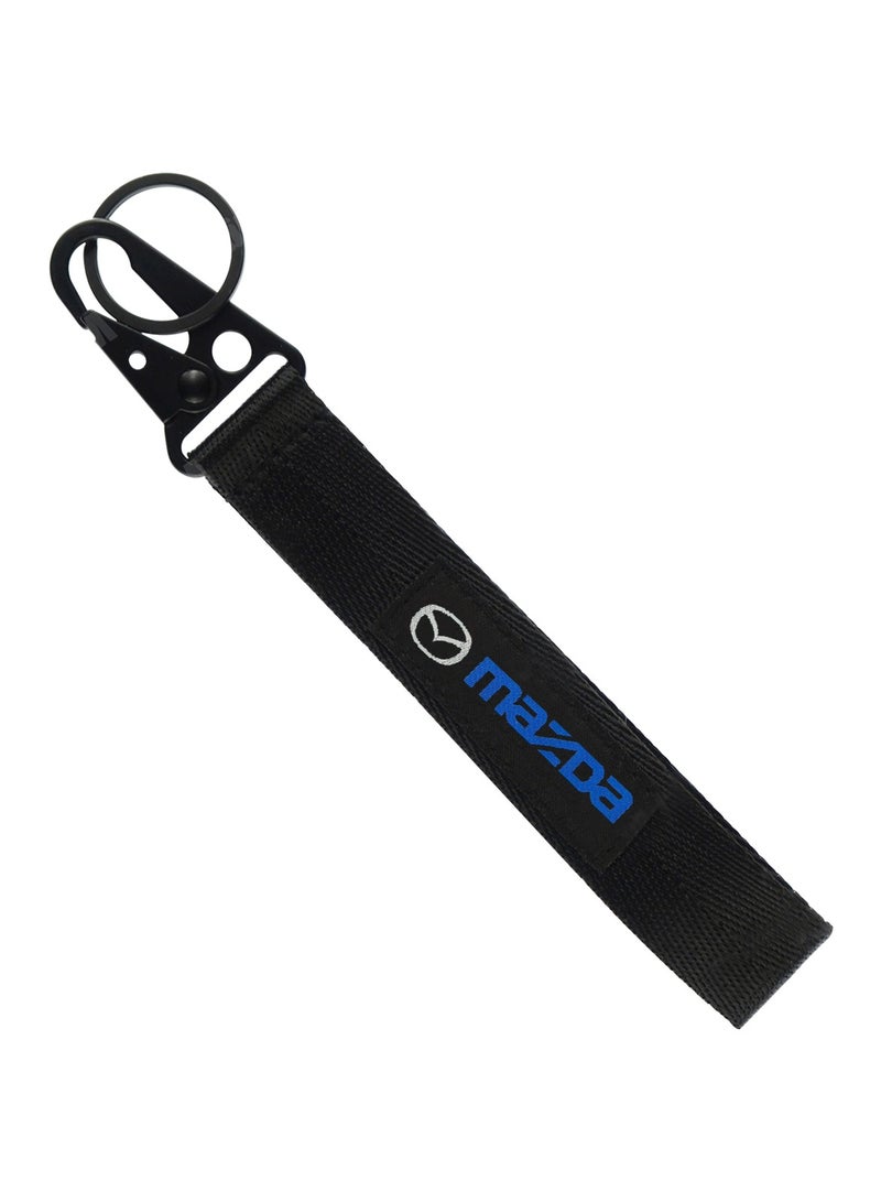 mazda Elegant Car Key Chain With Premium Fabric Strap Home Keychain - Image 1