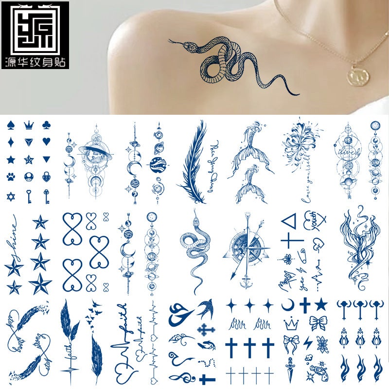 Herbal Juice Chest Sticker Tattoo Sticker for 15 Days Small Size Herbal Semi-Permanent Cross-Border Spot Supply - Image 2