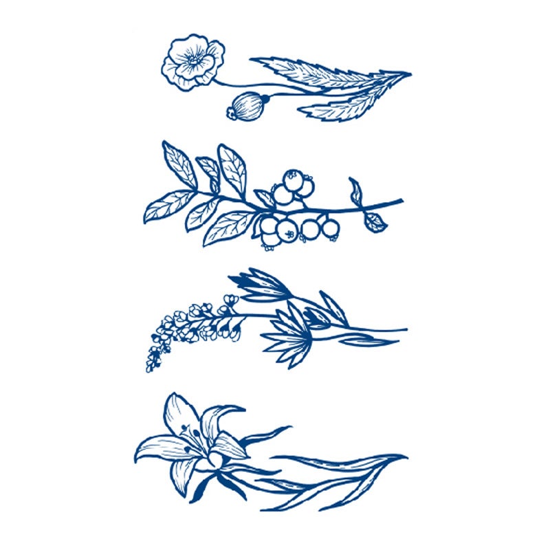 Herbal Juice Chest Sticker Tattoo Sticker for 15 Days Small Size Herbal Semi-Permanent Cross-Border Spot Supply - Image 1