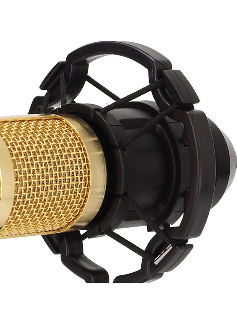Wired Condenser Microphone, High Output and Low Noise Broadcast Recording Mic, XLR to 3.5mm Microphone with Shockproof Mount, Suitable for Recording Studios  - Image 3