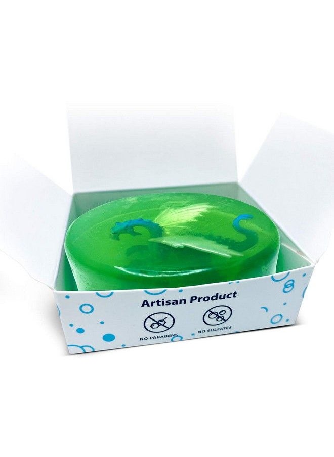 Relaxcation - 1 Soap Bar For Kids With Toy Inside Cute Dragon Surprise Natural Green Apple Kids Soap Safe For Skin For Hand Face And Body Wash Handmade In Usa - Image 1