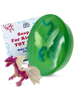 1 Soap Bar For Kids With Toy Inside Cute Dragon Surprise Natural Green Apple Kids Soap Safe For Skin For Hand Face And Body Wash Handmade In Usa