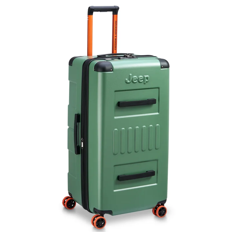 Jeep Jh002B 80 cm Hardcase 4 Double Wheel  Expandable Check-In Luggage Trunk Elm Green