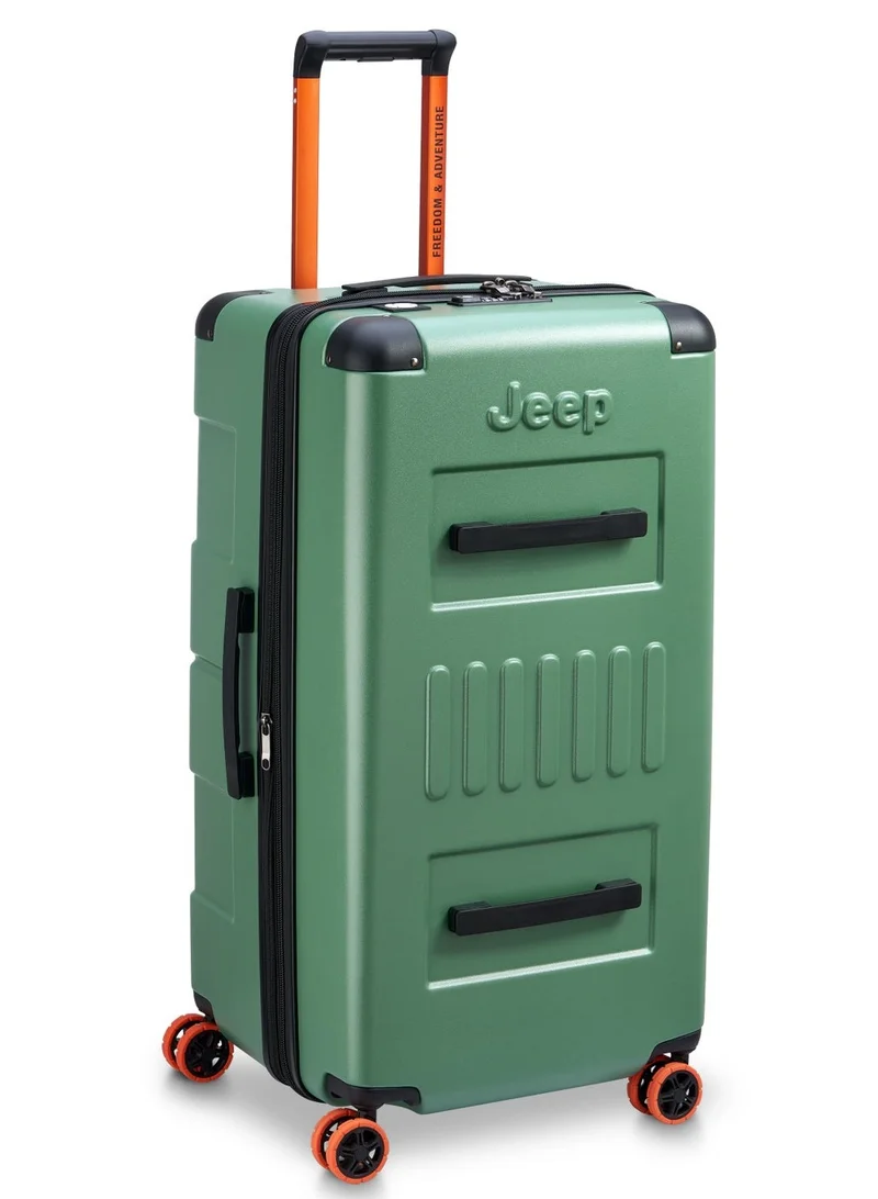 جيب Jh002B 80 cm Hardcase 4 Double Wheel  Expandable Check-In Luggage Trunk Elm Green