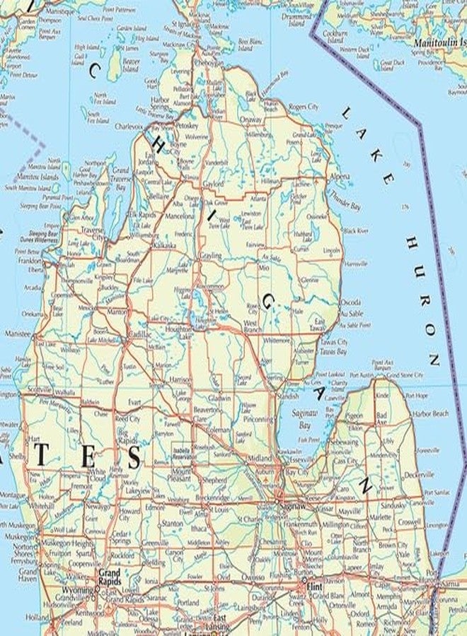 MapSherpa The Times Atlas: The Great Lakes (United States) - Compact - 22.25 x 16.25 inch Poster - Front Lamination - Image 2