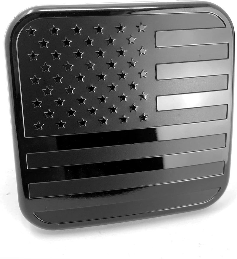 eVerHITCH USA Black Metal Flag Hitch Plug Cover, Fits 2" Receiver - Image 3