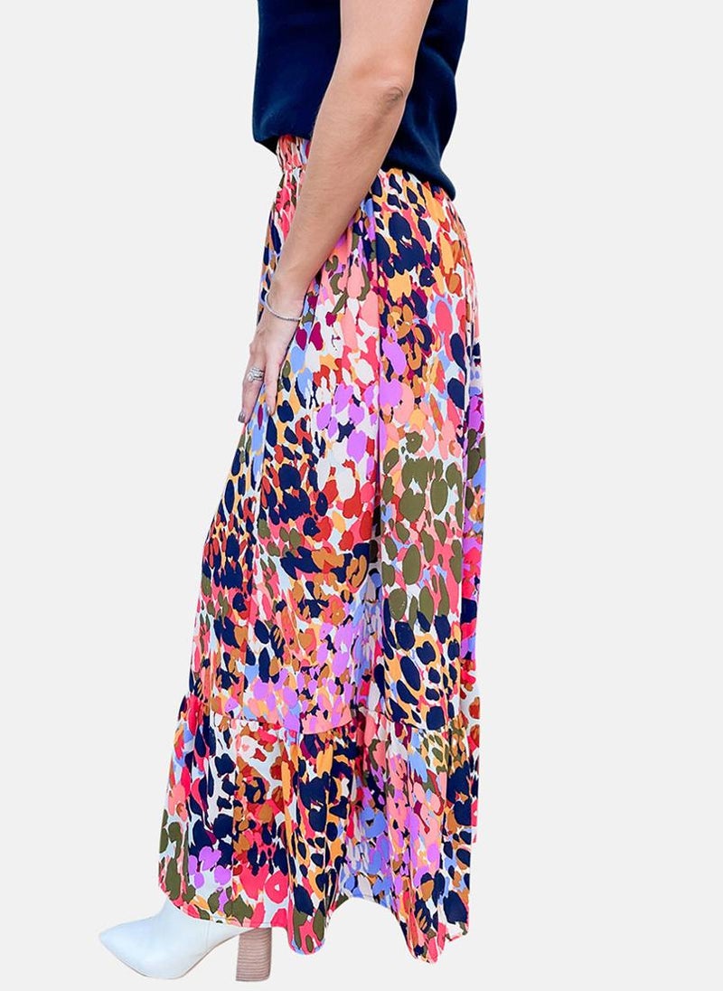 YUNIQEE Multicolour Printed Tiered Maxi Skirt - Image 2