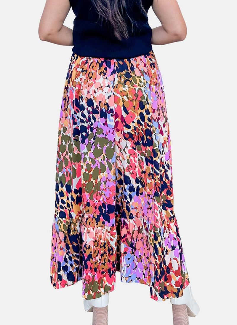 YUNIQEE Multicolour Printed Tiered Maxi Skirt - Image 3