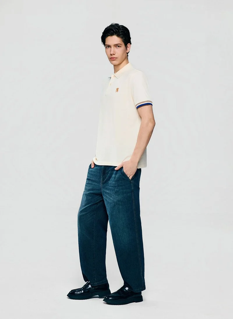 GIORDANO Men's Slim Fit Performance Pique Polo
