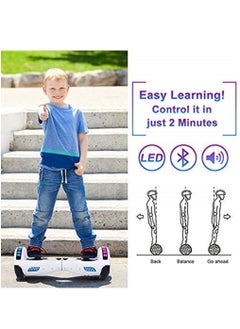 Cool Baby Style COOLBABY Self-Balancing Electric Scooters Skin Hover Board Sticker Self Balance Protective Pvc Decal Cover Hoverboard For Kid With Bluetooth Speakers And Led Lights Wheels (6.5Inch)-Color 7  - Image 5