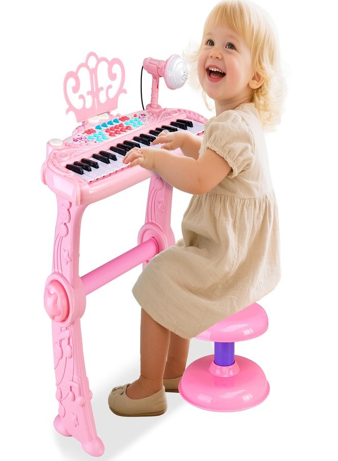 Yellow River 37 Keys Electronic Piano Keyboard with Stool, Portable Musical Toys for Kids Ages 3-8, Early Learning Educational Toys Birthday Gifts for 3 4 5 6 7 8 Year Old Toddlers Girls Boys - Image 1