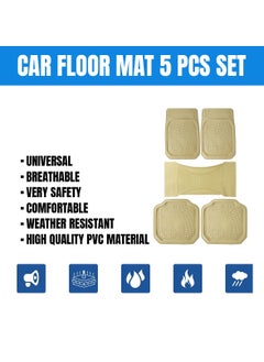 Car Floor Mat Set PVC Material Universal  Floor Mat Non-skip Mat For All Seasons, beige 5 Pcs - pzsku/Z7608AC661B4208642CA6Z/45/_/1698125496/d79139ce-7c6d-432e-ad60-e210ffc38311