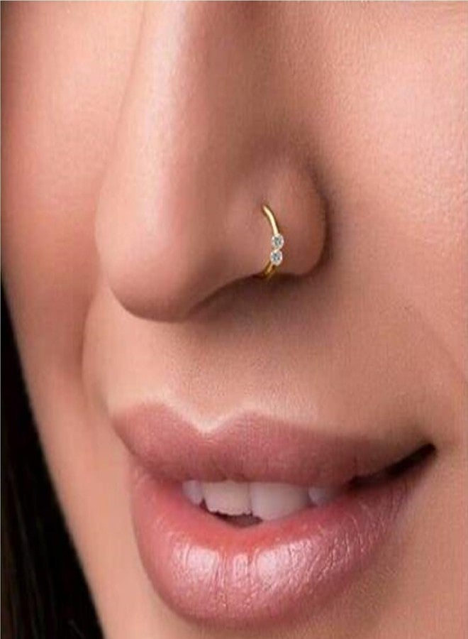 RENU CREATION House Of Common Gold-Plated Plated Brass, Metal Nose Ring Gold - Image 1