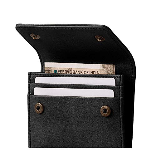 DailyObjects Black Vegan Leather Women's Flip Top Card Wallet | Made with Vegan Leather Material | Carefully Handcrafted | Holds up to 5 Cards | Sufficient Space to Keep Cash and Coins - Image 5