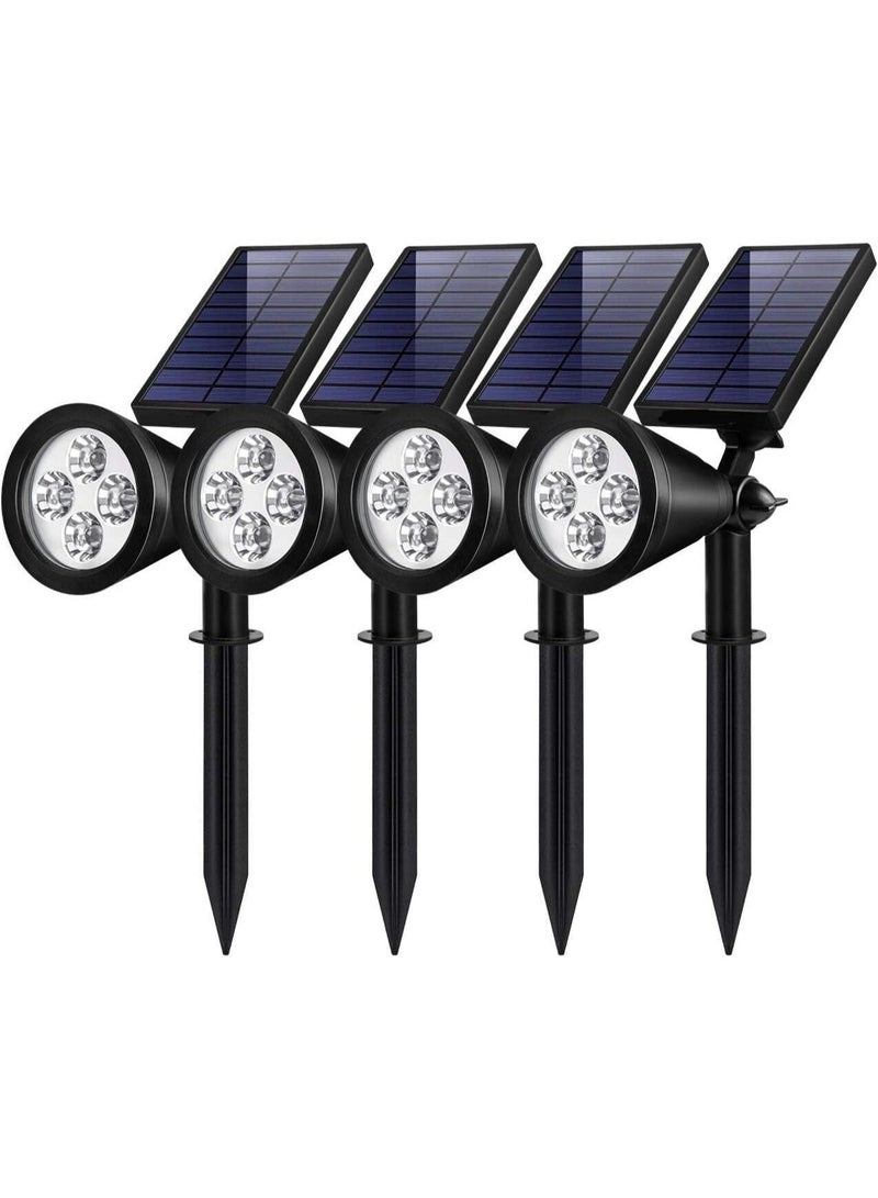عربست ضوء الشمسية في الهواء الطلق ، 4 PCS مصباح العشب Spotlight ، IP65 مقاوم للماء للفناء ، الشجرة ، التمثال (الضوء الأبيض) - Image 1