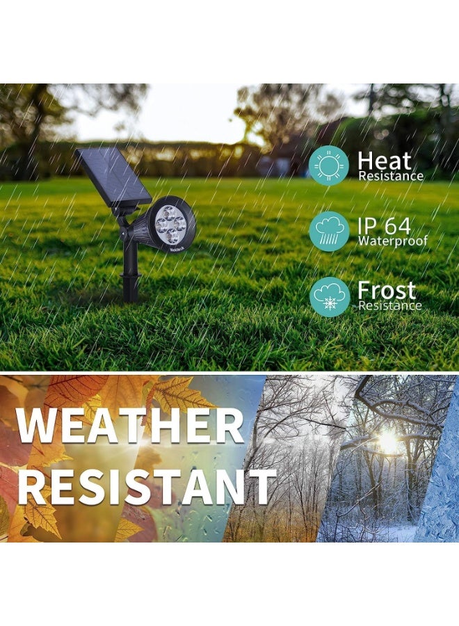 عربست ضوء الشمسية في الهواء الطلق ، 4 PCS مصباح العشب Spotlight ، IP65 مقاوم للماء للفناء ، الشجرة ، التمثال (الضوء الأبيض) - Image 5