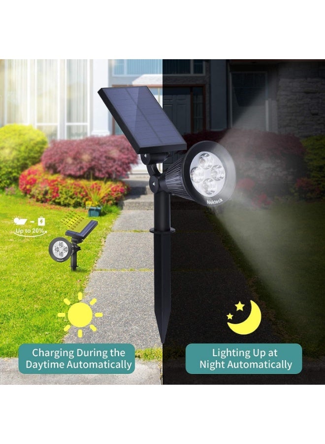 عربست ضوء الشمسية في الهواء الطلق ، 4 PCS مصباح العشب Spotlight ، IP65 مقاوم للماء للفناء ، الشجرة ، التمثال (الضوء الأبيض) - Image 2