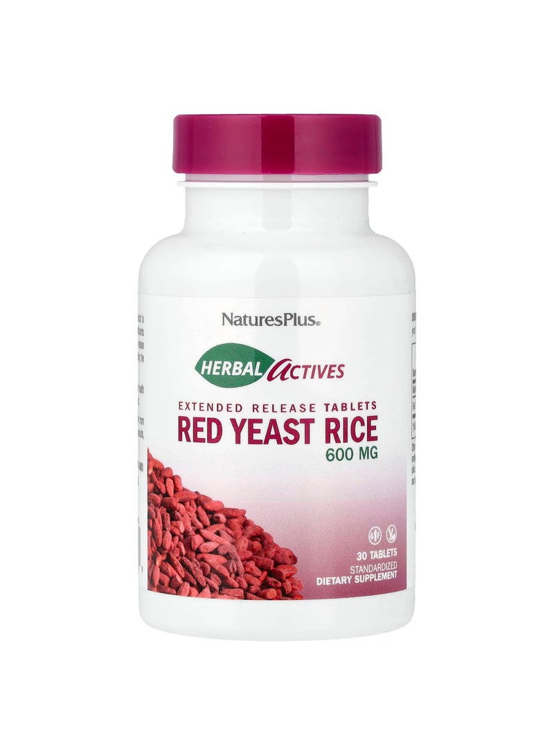 Herbal Actives, Red Yeast Rice, 600 mg, 30 Tablets