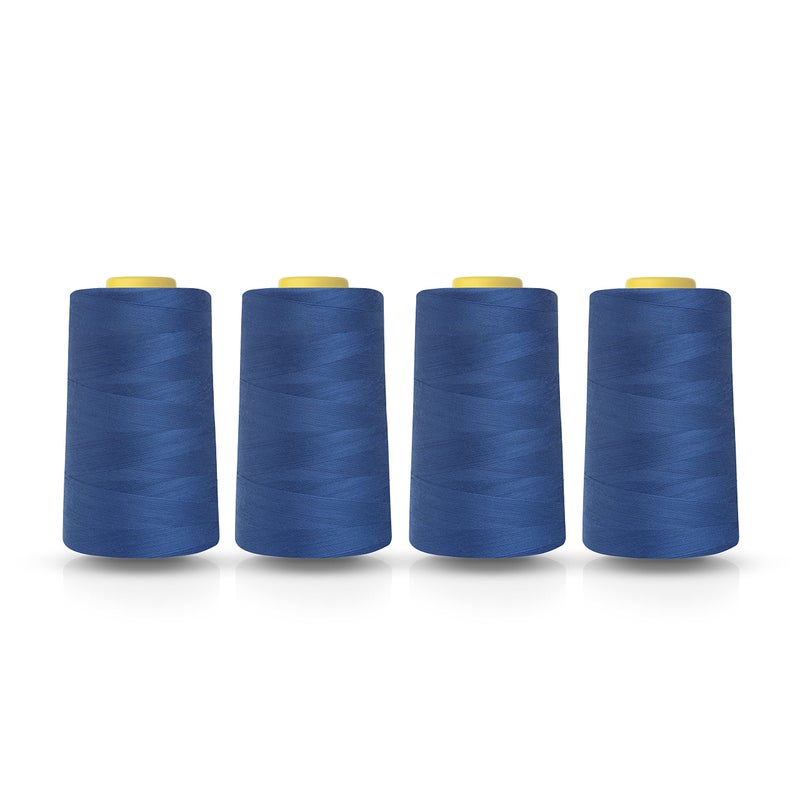 Realm Overlocking Sewing Machine Polyester Thread x Four 5000 Yards Cones White Black Natural Navy Red Grey Royal Blue