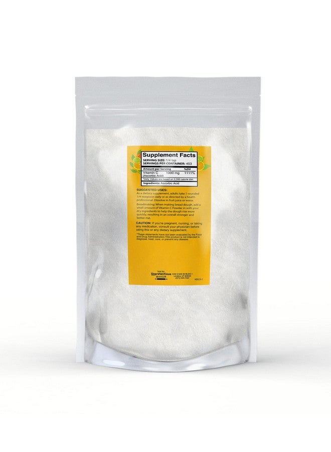 Unpretentious Vitamin C Powder Baker (1 lb) Ascorbic Acid, Resealable Bag - Image 2
