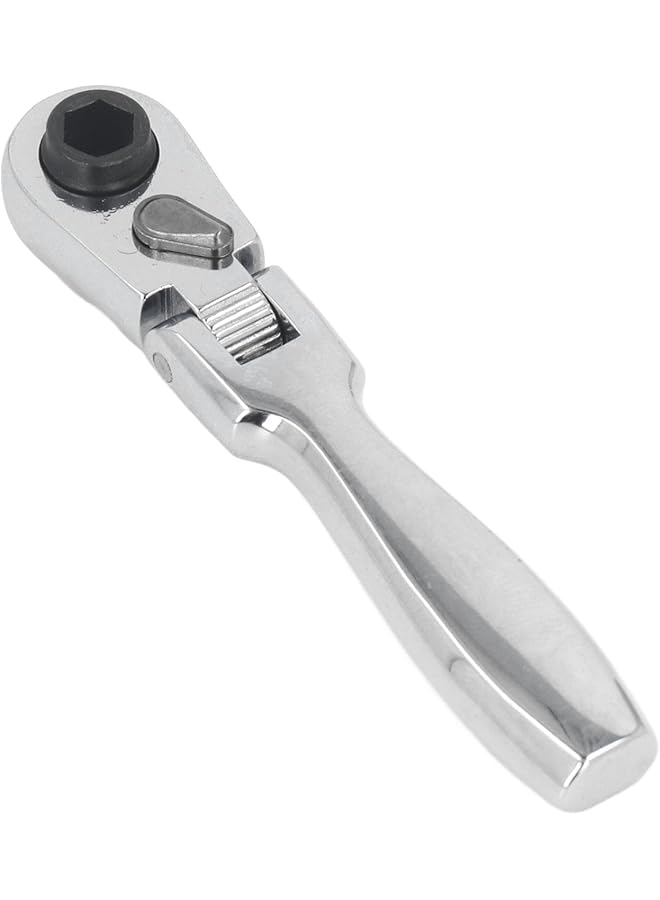 promass 1/4 Inch Flex Head Ratchet Set, 2 in 1 72 Teeth Movable Head Ratchet Wrench Swivel Head Ratchet Wrench with Ergonomic Handle, Flexible Ratchet, Quick Release Button, promass8SFDYB6037 - Image 1
