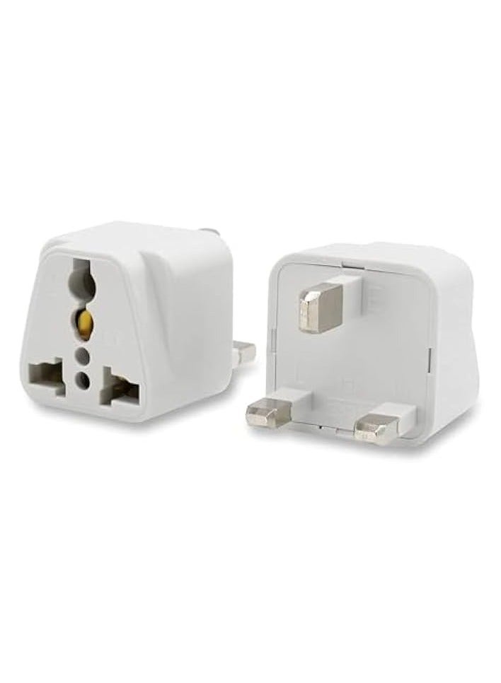 erorex Plug Converter, 3-Pin Travel Adapter Plug, Universal Socket Travel Adaptor Converter for Business Trip Holiday Hotel Airport (White)  - Image 1