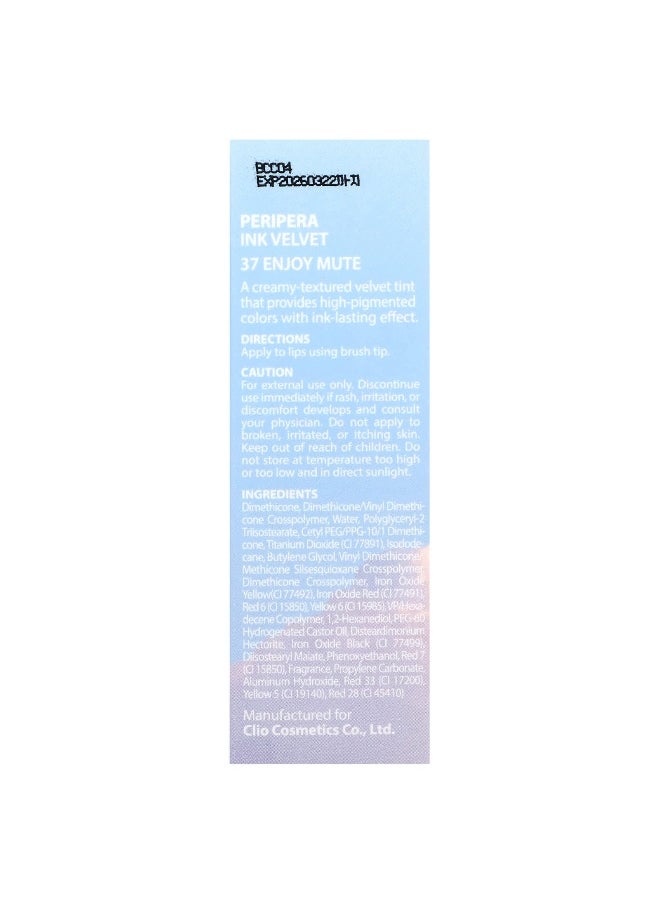 Peripera Peripera, Ink Velvet Lip Tint, Weather, 37 Enjoy Mute, 0.14 oz (4 g)  - Image 3