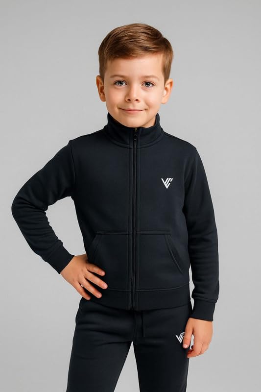Krystle Boys Tracksuit – Jacket and Pajama Bottoms Set, Comfortable Activewear Outfit (Blue,4-5 Years) - Image 3