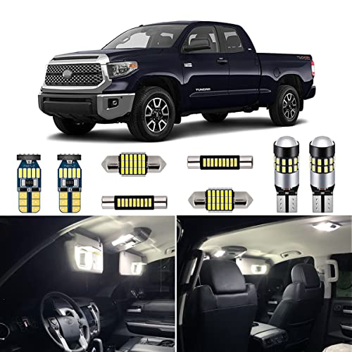 AUTOGINE Super Bright 6000K White LED Interior Light Bulbs Kit Package for 2007-2019 2020 2021 Toyota Tundra + Install Tool - Image 1
