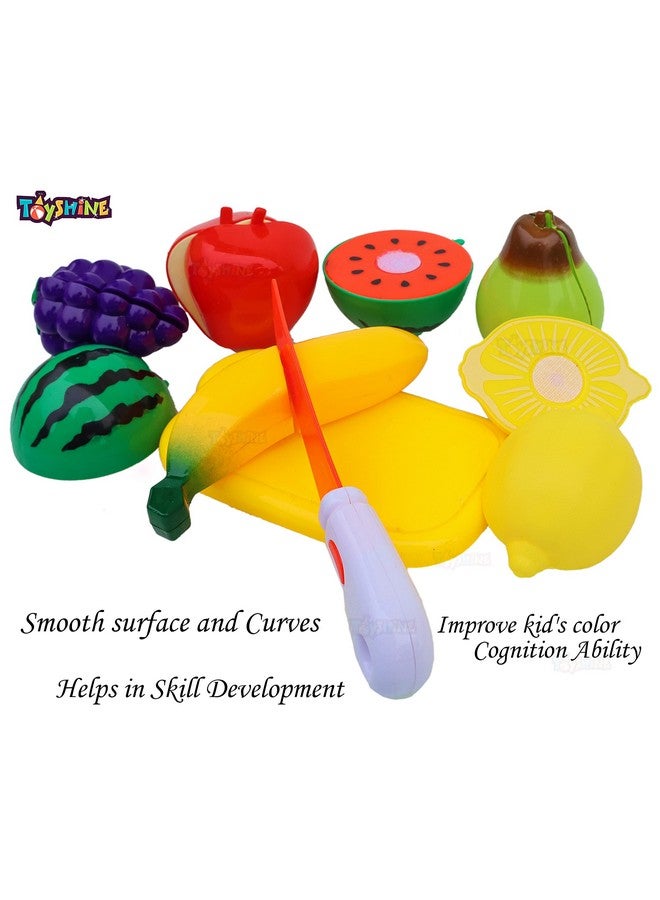 Toyshine Realistic Sliceable 6 Pcs Fruits Cutting Play Toy Set, Can Be Cut in 2 Parts (Light Weight) - Image 3