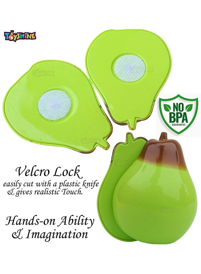 Toyshine Realistic Sliceable 6 Pcs Fruits Cutting Play Toy Set, Can Be Cut in 2 Parts (Light Weight) - Image 2