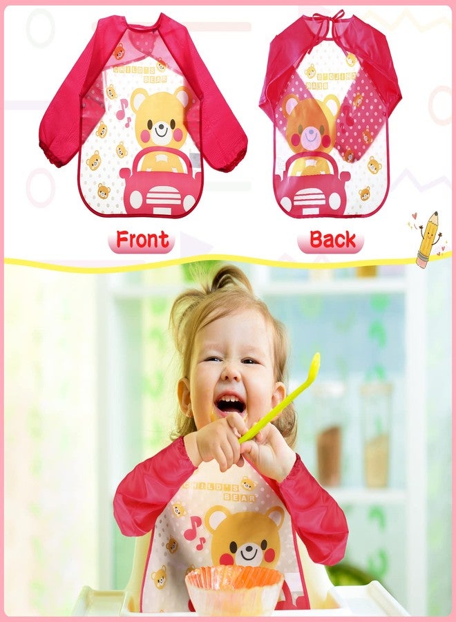 JaGely 12 Pcs Kids Art Smocks Toddler Smock Waterproof Painting Aprons Children Apron with Long Sleeve Washable Bib for Baby Eating (Classic) - Image 5