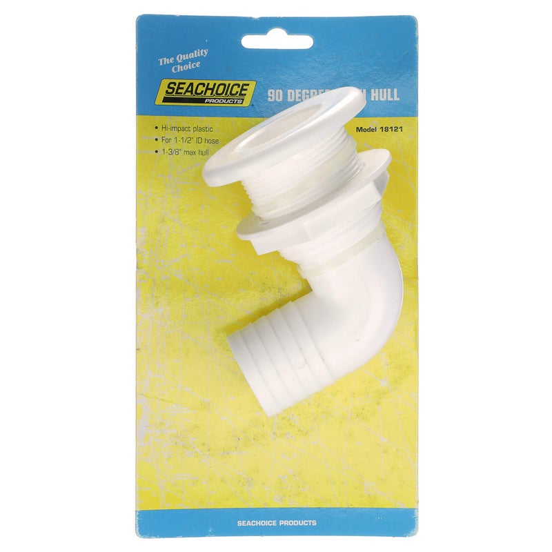 Seachoice 90-Degree Thru-Hull Connector, Fits 1-1/2 in. ID Hose, 1-3/8 in. Max Hull - Image 5