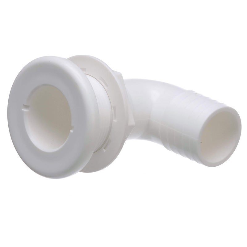 Seachoice 90-Degree Thru-Hull Connector, Fits 1-1/2 in. ID Hose, 1-3/8 in. Max Hull - Image 2