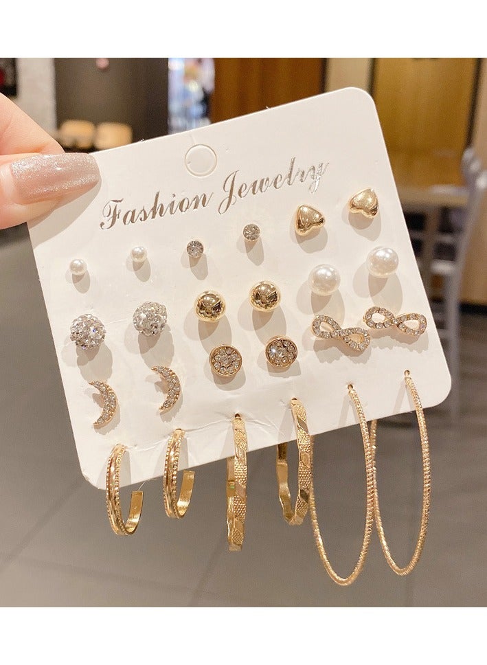 JAYATO 2025 مجموعة أقراط إلهة الرياح الجديدة 12 قطعة أقراط كبيرة - Image 1