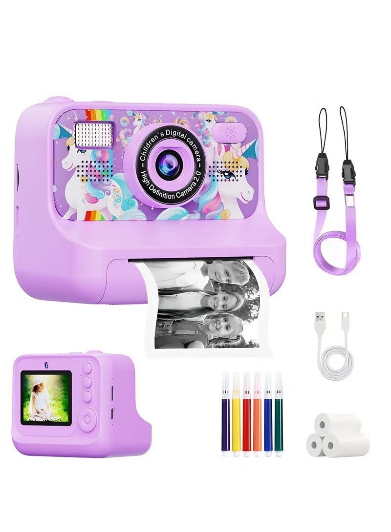 Generic Kids Instant Print Camera with 1080P Video, Digital Photo, MP3 Player, Games & Rechargeable Battery – Fun Toy Camera for Boys & Girls 
